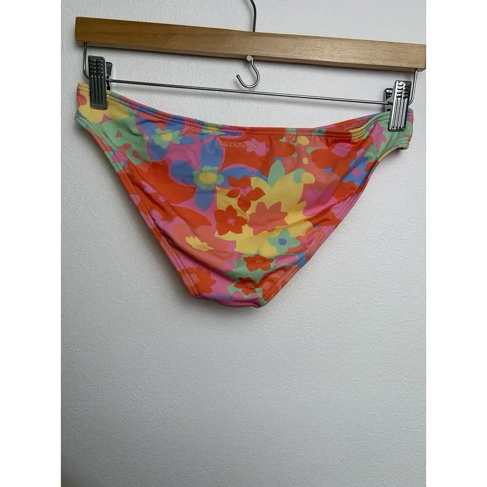 Billabong Lowrider Bikini Bottoms Small Floral Full Coverage Swim Bottom NWT